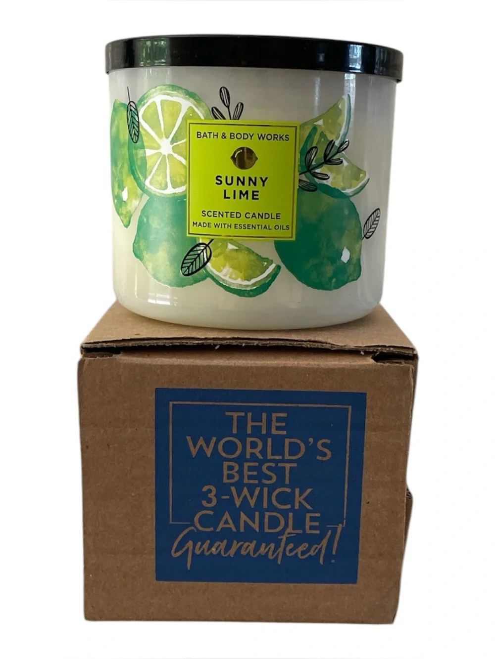 Bath & Body works new “Sunny Lime” 3 wick candle